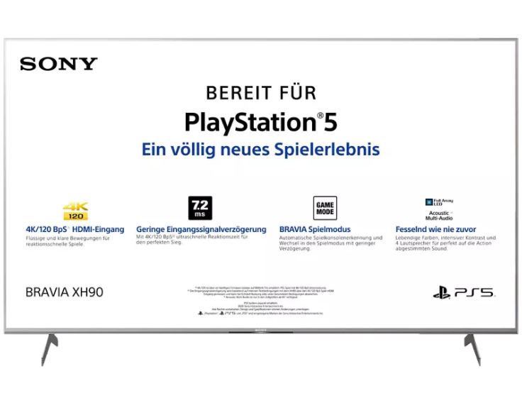 Bild zu SONY KD-65XH9077 LED TV (Flat, 65 Zoll / 164 cm, UHD 4K, SMART TV, Android TV) für 1096,64€ (VG: 1297,70€)+ bis zu 100€ PS Store Guthaben