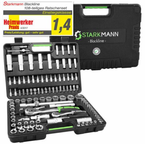 Bild zu Starkmann Blackline 108 teiliger Steckschlüssel- u. Nußkasten für 36,99€ (VG: 56,99€)