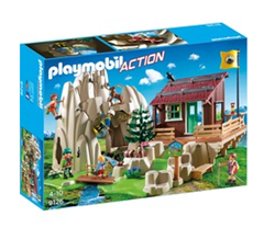 Bild zu Playmobil Action – Kletterfels mit Berghütte (9126) für 26,85€ (Vergleich: 38,98€)