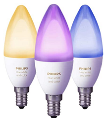 Bild zu 3x Philips Hue E14 White and Color für 96,08€ (VG: 116,72€)