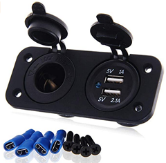 Bild zu KFZ Auto Adapter/Steckdose mit Zigarettenanzünder & Ladegerät inkl. Dual USB-Buchse für 6,99€