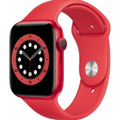 Bild zu Apple Watch Series 6 (44mm) GPS mit Sportarmband rot für 395,91€ (VG: 432,84€)