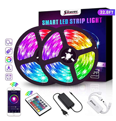 Bild zu Solmore 10M LED Streifen RGB steuerbar via App (kompatibel mit Alexa, Google Home, IFTTT) für 24,49€