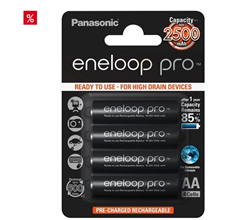 Bild zu 4er Pack Panasonic »BK3HCDE4BE«  Eneloop Pro Batterien für 12,90€ (VG: 15,49€)