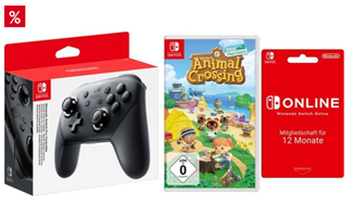 Bild zu Nintendo Switch »Pro« Controller (inkl. Animal Crossing und 12 Monate Nintendo Switch Online) für 98,99€ (VG: 122,74€)