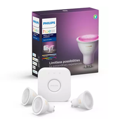 Bild zu Philips Hue White and Color Ambiance GU10 Starter Kit Bluetooth ab 96,02€ (Vergleich: 136,90€)