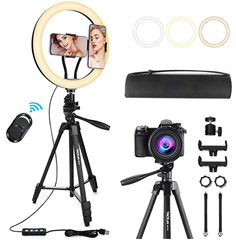 Bild zu Tacklife Selfie Ringleuchte 12” mit Stativ und 2 Telefonhalter, 3 Farben und Helligkeitsstufen für 27,59€