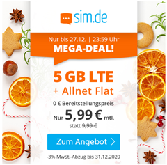 Bild zu Sim.de: o2-Netz mit 5GB LTE Datenflat, SMS und Sprachflat für 5,99€/Monat – optional ohne Mindestvertragslaufzeit