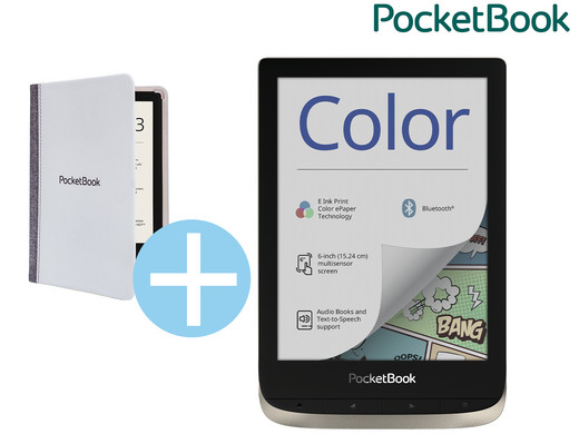 Bild zu Pocketbook Color E-Book Reader mit Schutzhülle für 165,90€ (Vergleich: 183,95€)