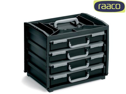 Bild zu Raaco HandyBox mit 4 Sortimentskästen für 63,90€ (Vergleich: 84,74€)