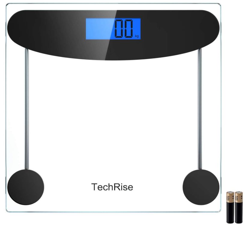 Bild zu TechRise digitale Personenwaage aus gehärteten Glas mit LCD Display für 7,69€