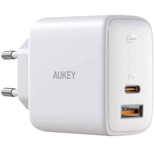 Bild zu 65 Watt AUKEY Omnia 2-Port USB-C Ladegerät für 27,49€