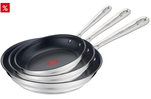 Bild zu Tefal E011S3 Pfannen-Set Jamie Oliver Brushed 3-tlg für 79,99€ (VG: 96,74€)