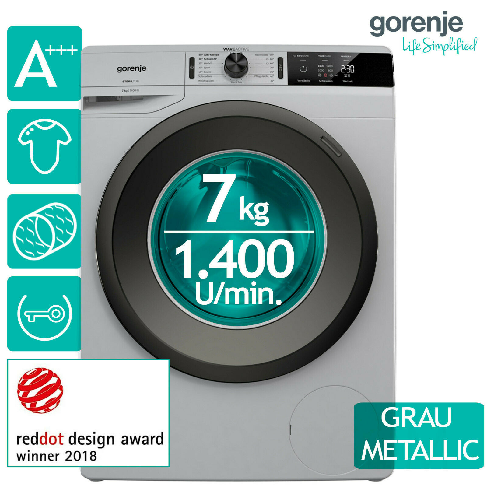 Bild zu 7 kg Waschmaschine Gorenje WE74S3PA (A+++) für 289,90€ (Vergleich: 354,94€)