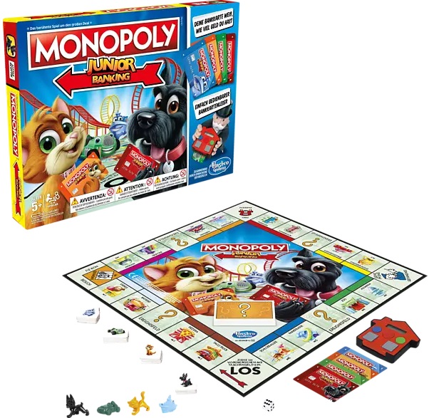 Bild zu Hasbro Gaming Monopoly Junior Banking für 9,99€ bei Filialabholung (Vergleich: 15,86€)