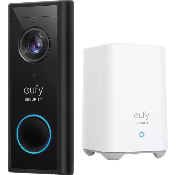 Bild zu EUFY Video Doorbell 2K mit HomeBase 2 ab 129€ (Vergleich: 149€)