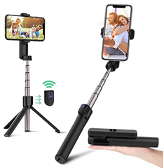 Bild zu BlitzWolf Bluetooth Selfie Stick mit Stativfunktion für 11,04€