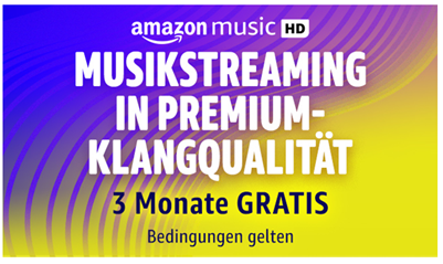 Bild zu [wieder da] Für Neukunden: Amazon Music Unlimited für 3 Monate gratis streamen