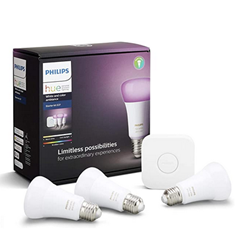 Bild zu [nur heute] Philips Hue White and Color Ambiance LED Starter Kit 3xE27 + Bridge Bluetooth für ~ 103€ (VG: 138,75€)