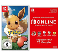 Bild zu Pokémon: Let´s Go, Evoli! [Nintendo Switch] + Switch Online Mitgliedschaft 12 Monate [Switch Download Code] für 47,99€