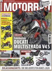 Bild zu Schnupperabo Motorrad für 3 Monate (6 Ausgaben) für 29,70€ + 30€ Amazon Gutschein