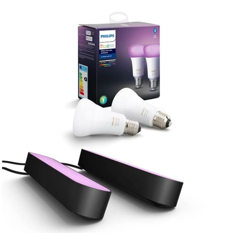 Bild zu Proshop: 3 neue Philips Hue Bundle Angebote: z.B. Doppelpack Hue Play + 2 E27 Color Lampen für 149,90€ (VG: 187,78€)