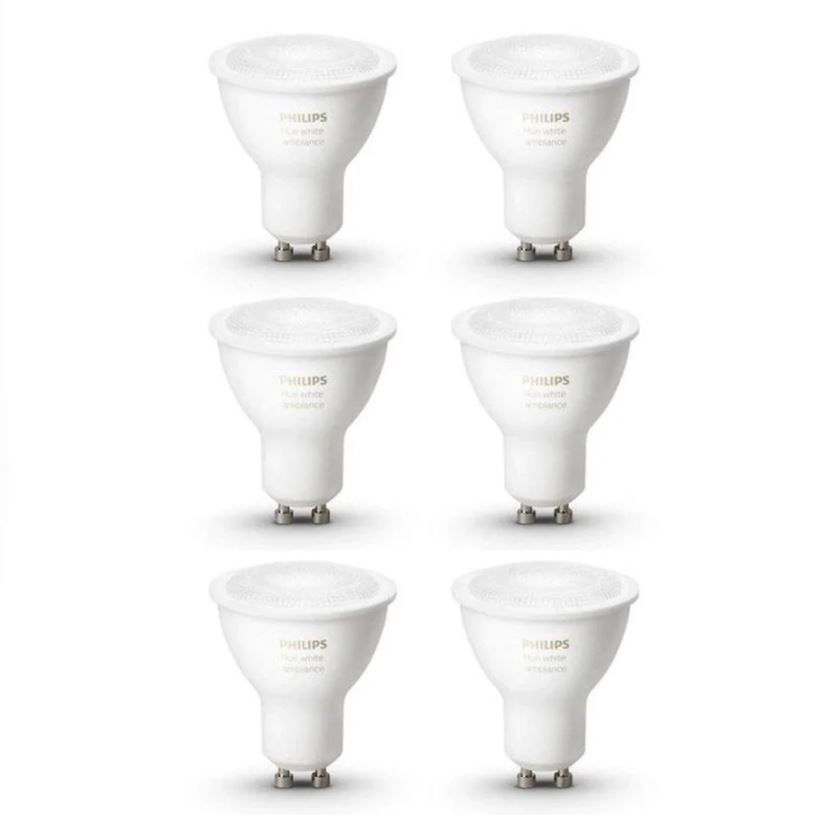 Bild zu 6er Pack Philips Hue White Ambiance GU10 Spot (Bluetooth) für nur 84,90€ (VG: 107,85€)