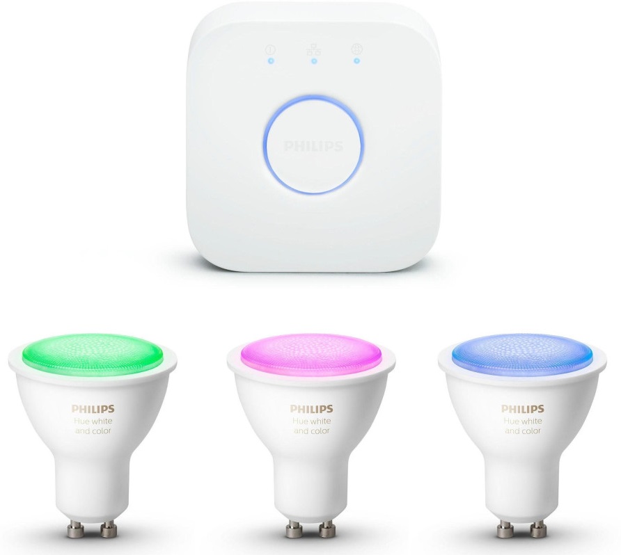 Bild zu Philips Hue GU10 Color Starter Set für 106,38€ (Vergleich: 137,90€)