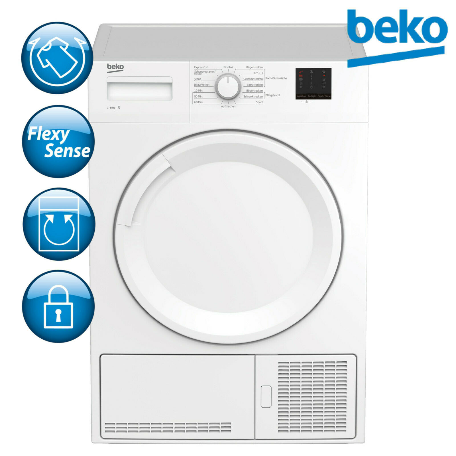 Bild zu 8 kg Wäschetrockner Beko DCU 8230 N für 299,90€ (Vergleich: 359,90€)