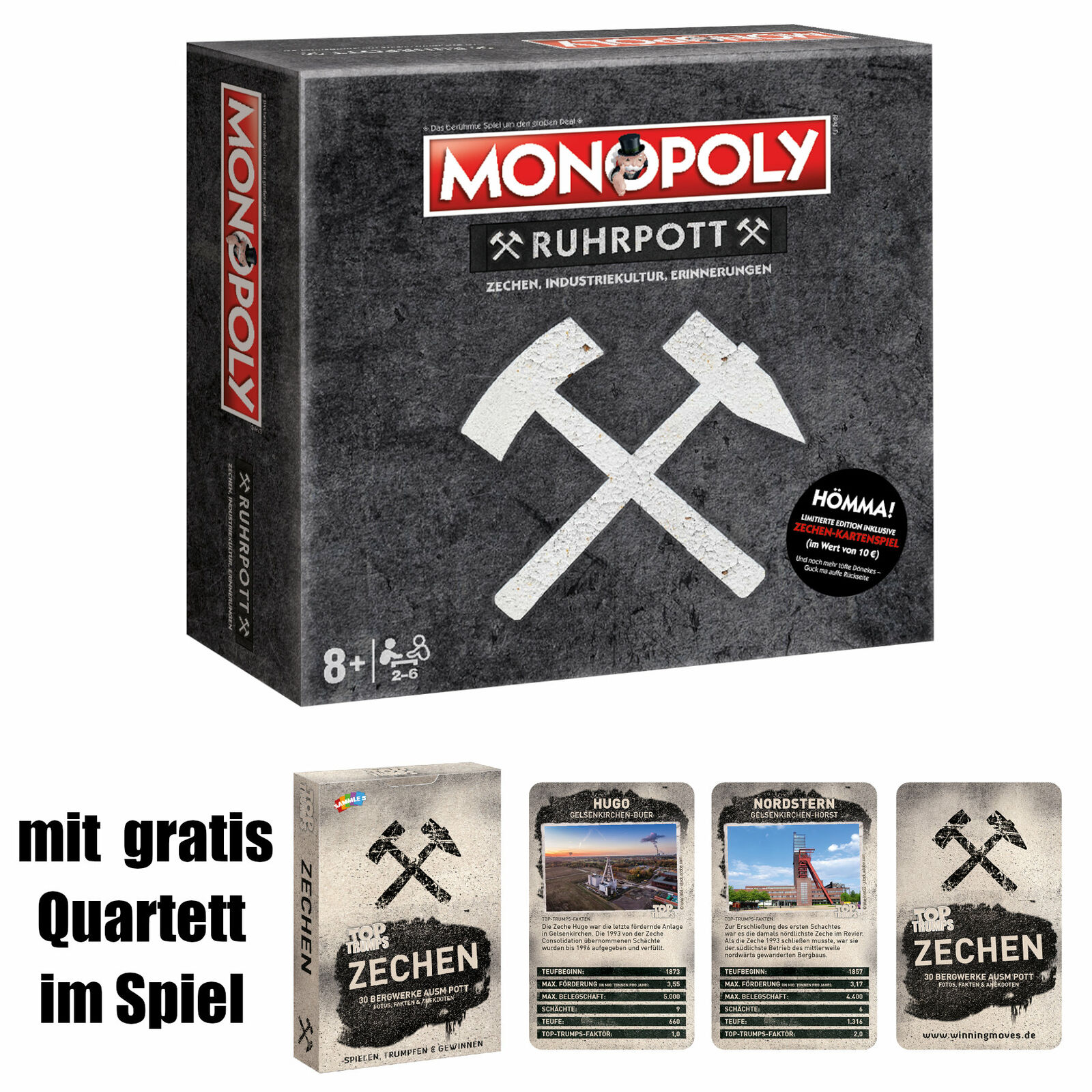 Bild zu Gesellschaftsspiel Monopoly Ruhrpott inklusive kostenlosem Quartett für 47,65€ (Vergleich: 59,95€)