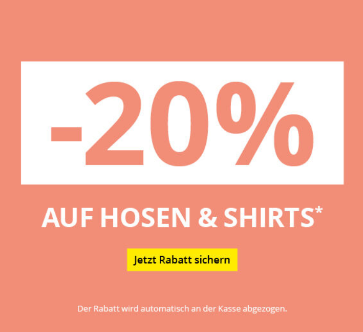 Bild zu [beendet] Takko: 20% Rabatt auf Hosen und Shirts