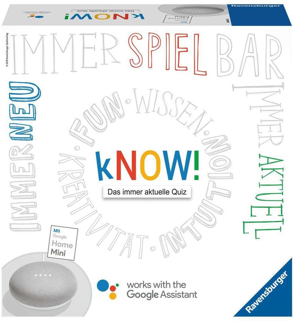 Bild zu Ravensburger Quizspiel kNOW! mit Google Home Mini für 26,94€ (Vergleich: 38,99€)