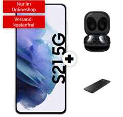 Bild zu SAMSUNG Galaxy S21 5G & Samsung Galaxy Buds Live & Samsung Trio Charger für 129€ mit 10GB LTE Datenflat, SMS und Sprachflat im Telekom Netz für 29,99€/Monat