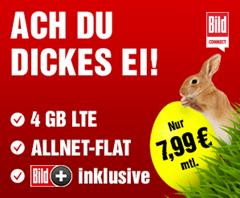 Bild zu o2 Tarif mit 4GB LTE Datenflat, SMS und Sprachflat inkl. Bild+ für 7,99€ im Monat – optional monatlich kündbar