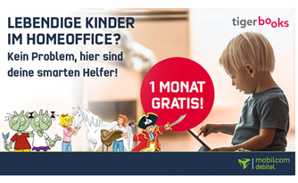 Bild zu tigerbooks – Leseflatrate für Kinder einen Monat gratis testen (danach 9,99€/Monat, monatlich kündbar)