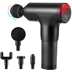 Bild zu Anself Massage Gun/Muskelmassagegerät mit 6 Einstellbaren Geschwindigkeiten und 4 Massageköpfen für 25,19€