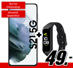 Bild zu SAMSUNG Galaxy S21 5G & Samsung Galaxy Fit2 für 49€ mit 10GB LTE Datenflat und Sprachflat im Telekom Netz für 29,99€/Monat