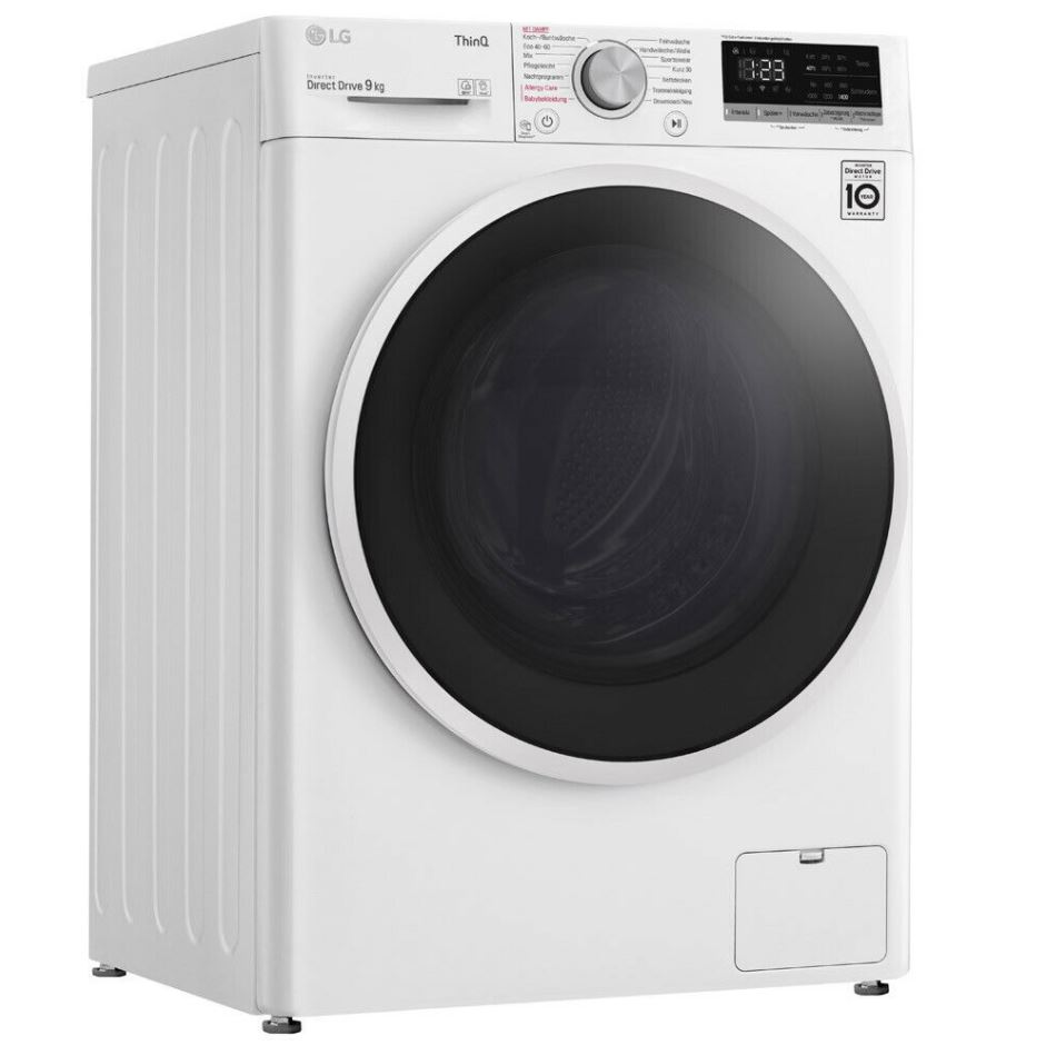 Bild zu LG A+++ Waschmaschine 9kg Frontlader (1400U/min, Dampf, Inverter Direktantrieb, Wifi) für 399,99€ (VG: 499€)