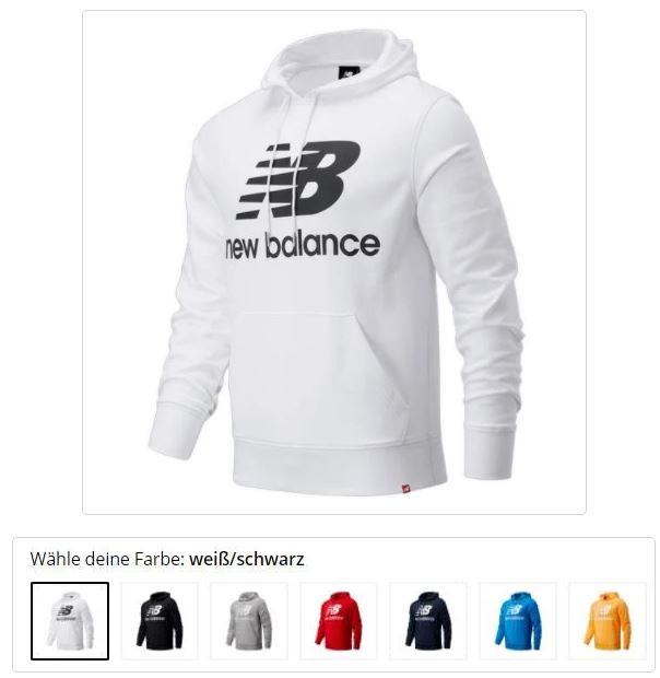 Bild zu New Balance Essentials Stacked Logo Po Hoodie in 7 Farben (Gr.: S – XXL) für 35,95€ (VG: 43,98€)