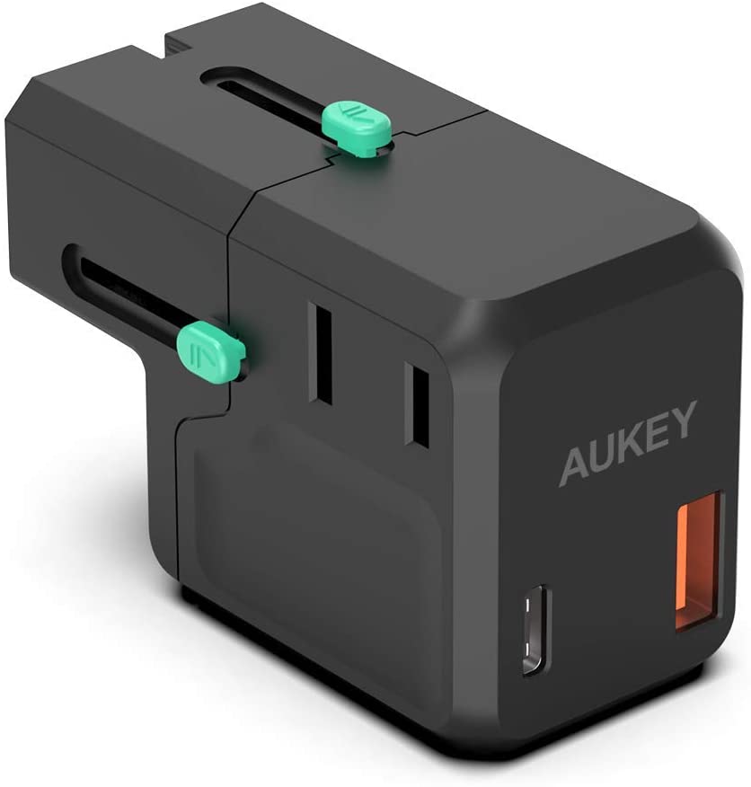 Bild zu 2-Port AUKEY USB C Reiseadapter (18 Watt, Power Delivery) für 15,39€