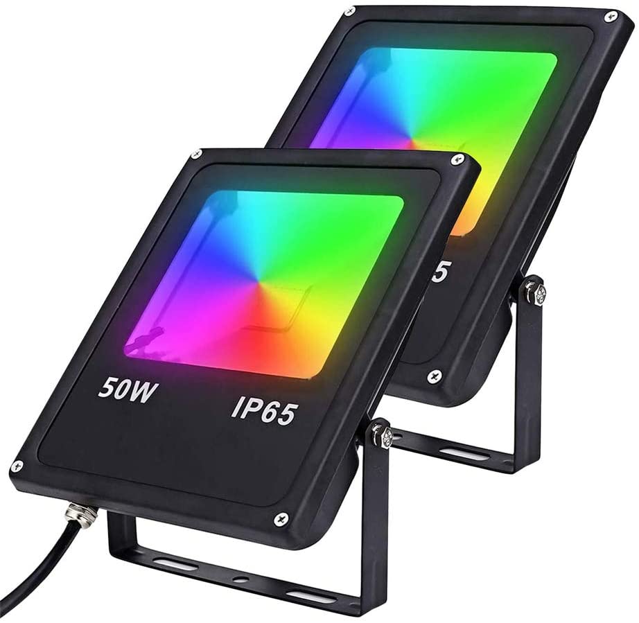 Bild zu 50 Watt Karpal RGB LED-Strahler mit Fernbedienung im Doppelpack für 22,99€