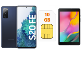 Bild zu [Top] Klarmobil: Samsung S20 FE inkl. gratis Ssamsung Tab 8.0 für 49,99€ mit 10GB LTE Datenflat, SMS und Sprachflat im Telekom Netz für 24,99€/Monat