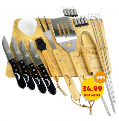 Bild zu Jim Beam BBQ Grillbesteck 22-teilig für 39,94€ (VG: 57,90€)