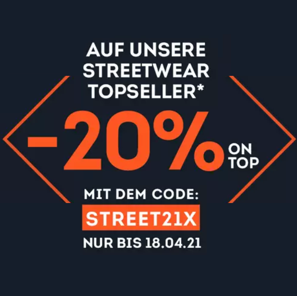 Bild zu SportScheck: 20% Rabatt auf die Streetwear Topseller