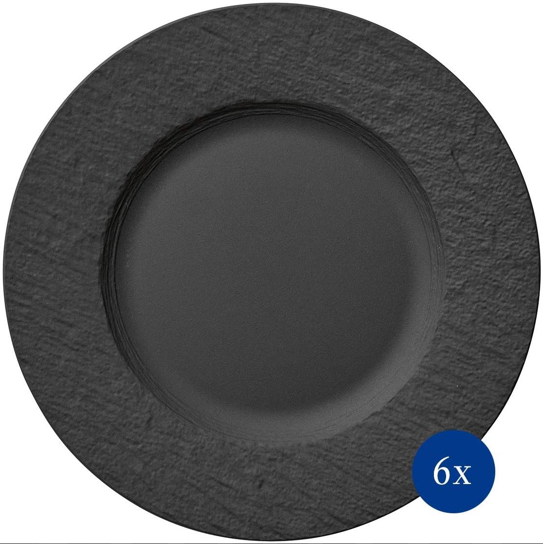 Bild zu 6-teilige Villeroy & Boch Manufacture Rock Speiseteller Set für 69,99€ (VG: 84,99€)