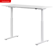 Bild zu WRK21 140×60 cm elektronisch höhenverstellbarer Steh-Sitz Schreibtisch für 335€ (VG: 479€)