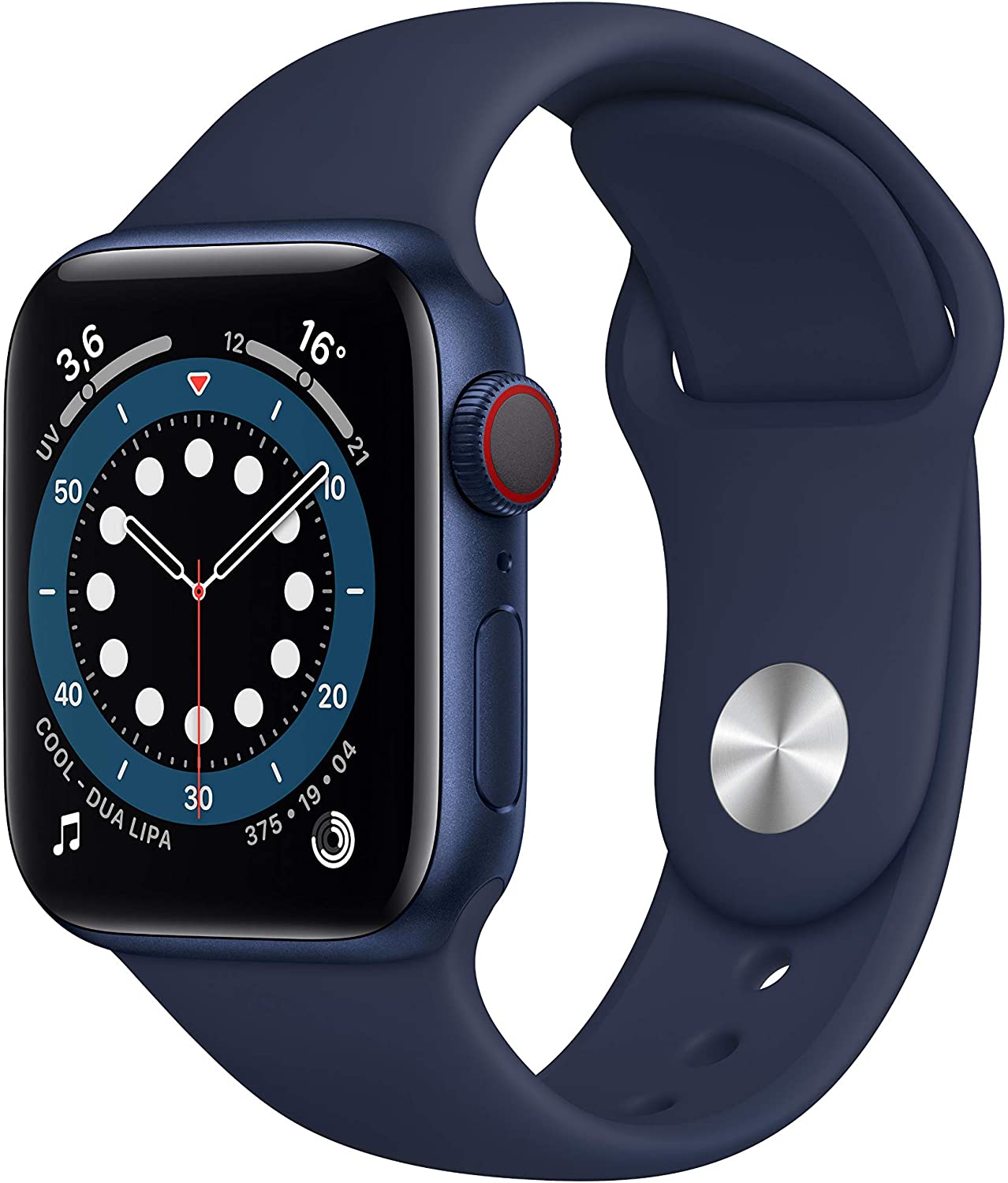 Bild zu 40 mm Apple Watch Series 6 (GPS + Cellular) in der Farbe Blau für 426,29€ (Vergleich: 481,28€)