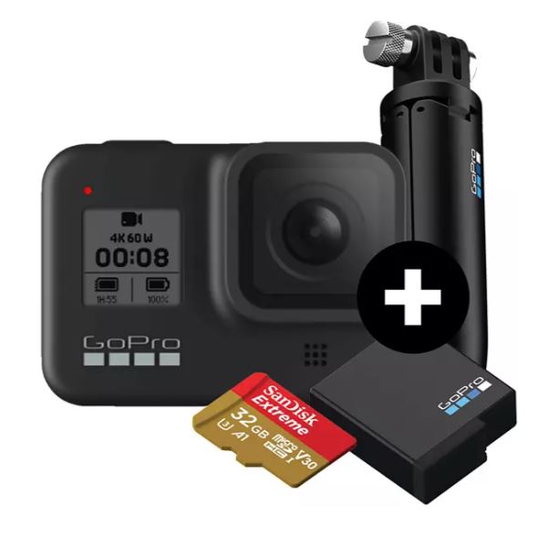 Bild zu GOPRO HERO8 Black Holiday Bundle für 299€ (VG: 387,77€)