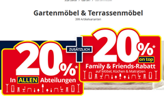 Bild zu Möbel Höffner: 36% Rabatt auf ausgewählte Gartenmöbel + 25% Extra durch Gutschein + gratis Versand