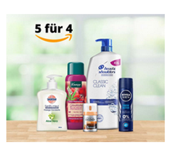 Bild zu Amazon: 5 Beautyartikel kaufen, nur 4 bezahlen